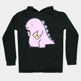 Kawaii Pink Chubby Dinosaur Hoodie